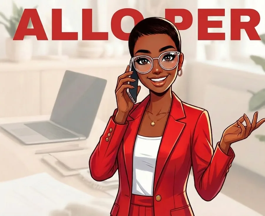 Péri au téléphone, sous le titre Allô Péri